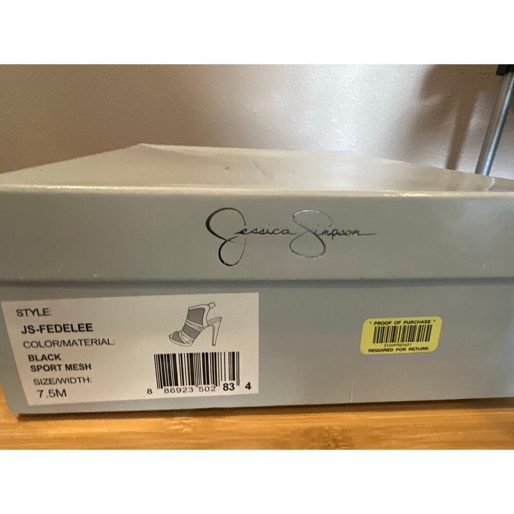 Jessica Simpson Fedelee Black Sports Mesh heels size 7.5 - Picture 5 of 5